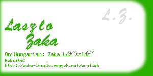 laszlo zaka business card